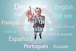 Concept of real time translation from foreign language