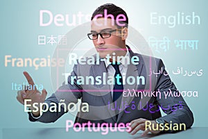 Concept of real time translation from foreign language