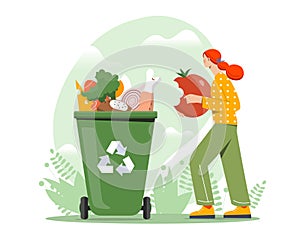 Concept of recycling and sustainability. Vector illustration