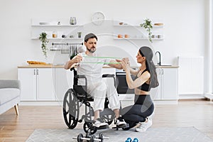 Concept of rehabilitation of disabled people.