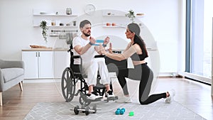 Concept of rehabilitation of disabled people.