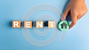 The concept of renting housing and real estate. The cost of a rented home or apartment