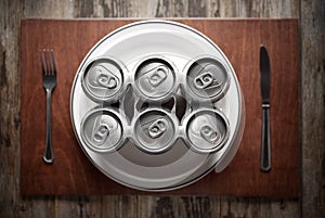 Concept representing Alcoholism on a funny way