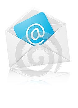 Concept representing email with envelope for you design