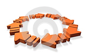 A concept that represents the circulation of supplies. Metaphor of reincarnation and causal retribution. photo