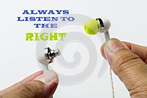 Concept of right-wrong, right-left, hearing impairment
