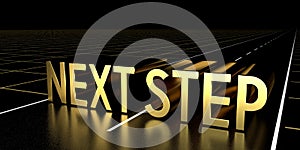 Next step concept, road - 3D rendering