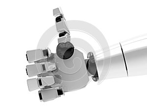 Concept of a robotic mechanical arm. 3D