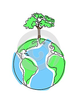 Concept of saving planet earth. Clean planet