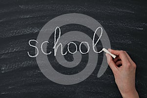 Concept of school and education with blackboard