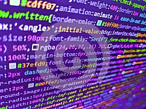Concept screen of experienced web developer. Php language and coding function developer. Modern web development background.