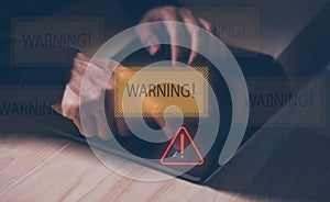 concept of security network media data safety,