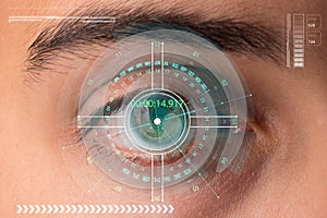 The concept of sensor implanted into human eye