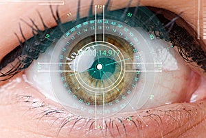 Concept of sensor implanted into human eye