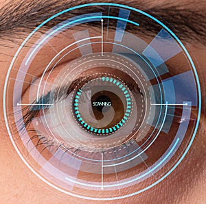 Concept of sensor implanted into human eye