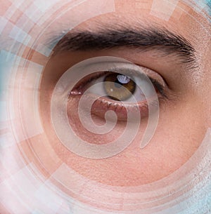 Concept of sensor implanted into human eye