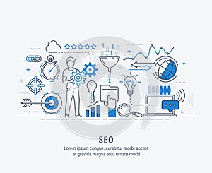 Concept seo optimization in search engine.
