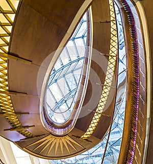 Concept shot of the contemporary staircase. Design
