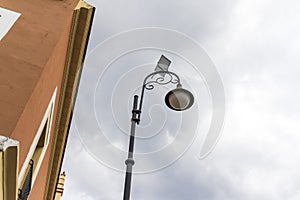 Concept shot of the old fashioned lamp post. Abstract