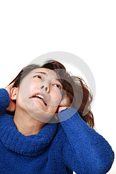 Young Asian woman demented photo