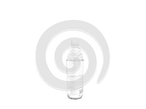 Concept of a small plastic bottle of white 3d rendering on a white background no shadow