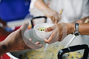 the concept of social sharing : The Hope of the Poor by Donating Charity Food to the Immaculate : Participation in sharing food