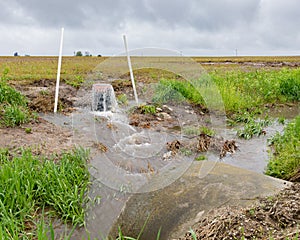 Heavy rains and storms have cause field flooding and soil erosion