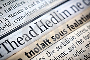 Close up view of the Headline solution photo