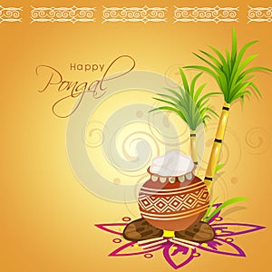 Concept of South Indian festival, Happy Pongal celebrations.