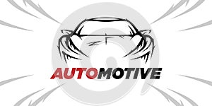 Concept sports car logo style design