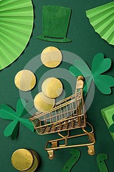 Concept of St. Patrick\'s Day, top view
