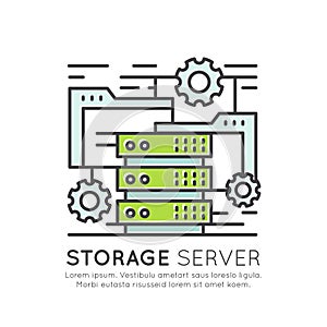 Concept of Storage Server Network Software and Hardware Rack