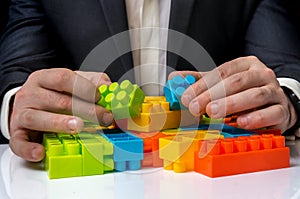 Concept of strategy and reorganization business ideas photo