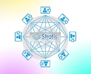 Concept of Stratis Coin, a Cryptocurrency blockchain
