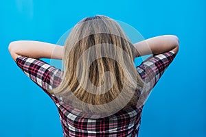The concept of strengthening women's weakened hair photo