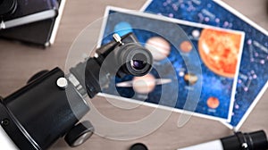 Study and exploration of planets with detail of the eyepiece