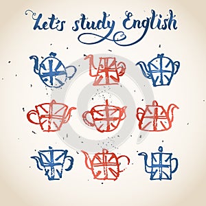 Concept of studying English.