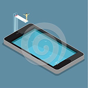 Concept of surfing internet