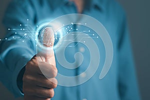 Biometric identification fingerprint scanner.