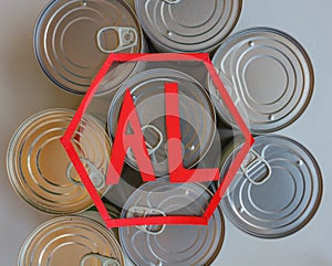 Concept and symbol of aluminum