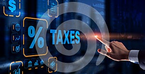 Concept of taxes paid by individuals and corporations such as VAT, income tax and property tax. Background for your