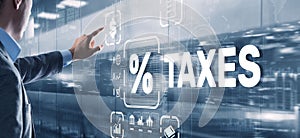 Concept of taxes paid by individuals and corporations such as VAT, income tax and property tax. Background for your