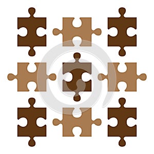 The concept of teamwork and collaboration in solving puzzle