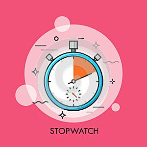 Concept of time tracking and measuring, countdown, accurate or precise timing.