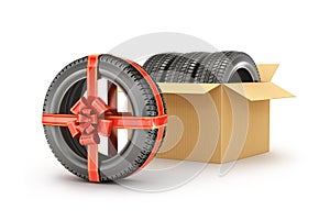 Concept tire gift or discount.