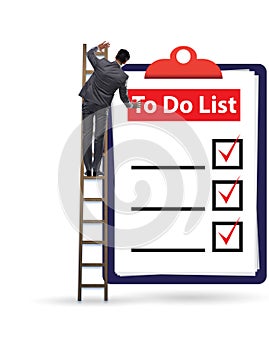 Concept of to do list with businessman