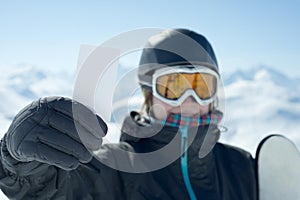 Concept to illustrate ski admission fee