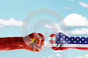 Concept trade war between us and china photo