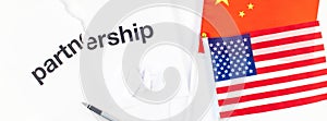 Concept of trade war between USA and China