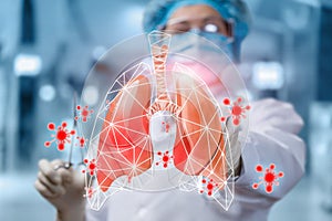 The concept of treatment for viral lung diseases